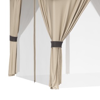 Outsunny 3x3m Steel Garden Gazebo με διπλό κουβούκλιο, πλέγμα και κ... Outsunny 3x3m Steel Garden Gazebo με διπλό κουβούκλιο, πλέγμα και κ...