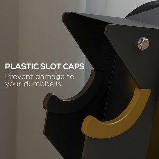 SPORTNOW Ατσάλινο ράφι αλτήρων 5 επιπέδων με πλαστικά ένθετα, 35x33...