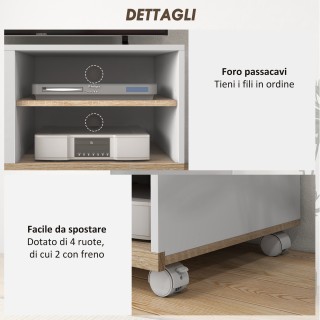 Έπιπλο τηλεόρασης HOMCOM 42 Max με 2 ανοιχτά ράφια και πόρτα και ρό... Έπιπλο τηλεόρασης HOMCOM 42 Max με 2 ανοιχτά ράφια και πόρτα και ρό...