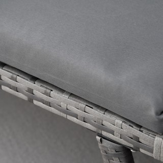 Outsunny 2θέσιος καναπές κήπου σε Rattan με επένδυση και πτυσσόμενα...