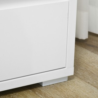 HOMCOM Συρταριέρα με 3 συρτάρια σε λευκή μοριοσανίδα για κρεβατοκάμ...