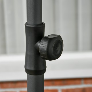 Outsunny Beach Parasol από πολυεστέρα και ατσάλι με ανακλινόμενο κο...