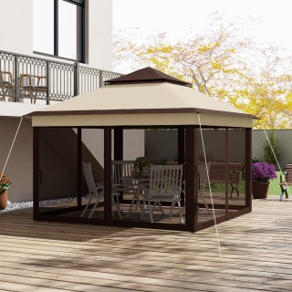 Outsunny Gazebo 3x3 ρυθμιζόμενο σε 3 επίπεδα με αφαιρούμενους τοίχο... Outsunny Gazebo 3x3 ρυθμιζόμενο σε 3 επίπεδα με αφαιρούμενους τοίχο...