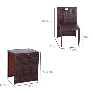 Σετ Έπιπλα Κήπου Outsunny σε Ράταν και Σίδερο 3 τμχ Σετ Τραπεζάκι κ... Σετ Έπιπλα Κήπου Outsunny σε Ράταν και Σίδερο 3 τμχ Σετ Τραπεζάκι κ...