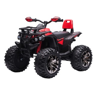 HOMCOM 12V Electric Kids Quad με λειτουργικούς προβολείς και πεντάλ...