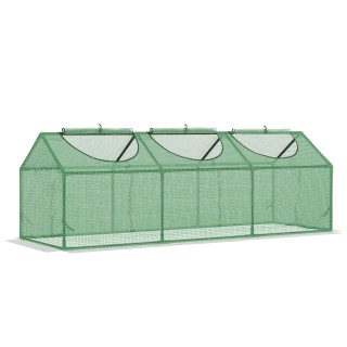 Outsunny Mini Garden Greenhouse με 3 κυλιόμενα παράθυρα και κάλυμμα...