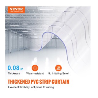 Λωριδοκουρτίνα από PVC Διάφανη 5000 x 20 cm VEVOR JPVC164X81PCSCNTTV0 Λωριδοκουρτίνα από PVC Διάφανη 5000 x 20 cm VEVOR JPVC164X81PCSCNTTV0