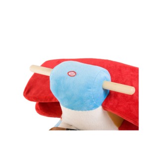 Λούτρινο Κουνιστό Αεροπλάνο με Μουσική και Ξύλινη Βάση HOMCOM 330-066 Λούτρινο Κουνιστό Αεροπλάνο με Μουσική και Ξύλινη Βάση HOMCOM 330-066