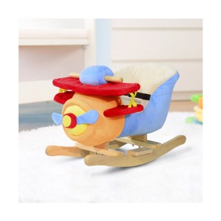 Λούτρινο Κουνιστό Αεροπλάνο με Μουσική και Ξύλινη Βάση HOMCOM 330-066 Λούτρινο Κουνιστό Αεροπλάνο με Μουσική και Ξύλινη Βάση HOMCOM 330-066