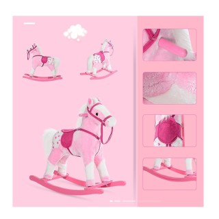 Λούτρινο Κουνιστό Αλογάκι με Μουσική και Ξύλινη Βάση Χρώματος Ροζ H... Λούτρινο Κουνιστό Αλογάκι με Μουσική και Ξύλινη Βάση Χρώματος Ροζ H...