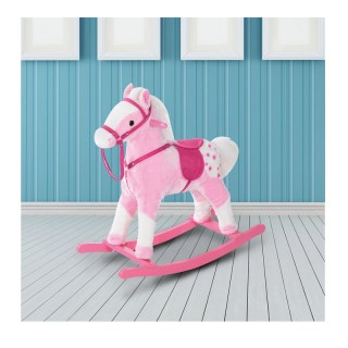 Λούτρινο Κουνιστό Αλογάκι με Μουσική και Ξύλινη Βάση Χρώματος Ροζ H... Λούτρινο Κουνιστό Αλογάκι με Μουσική και Ξύλινη Βάση Χρώματος Ροζ H...