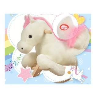 Λούτρινο Κουνιστό Αλογάκι με Μουσική και Ξύλινη Βάση HOMCOM 330-114 Λούτρινο Κουνιστό Αλογάκι με Μουσική και Ξύλινη Βάση HOMCOM 330-114