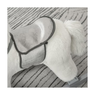 Λούτρινο Κουνιστό Αλογάκι με Μουσική Ξύλινη Βάση και Αρκουδάκι Χρώμ...