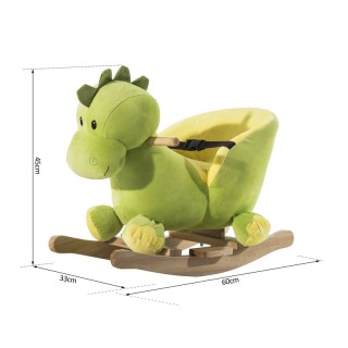 Λούτρινος Κουνιστός Δράκος με Μουσική και Ξύλινη Βάση HOMCOM 330-013 Λούτρινος Κουνιστός Δράκος με Μουσική και Ξύλινη Βάση HOMCOM 330-013