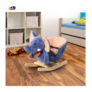 Λούτρινος Κουνιστός Ελέφαντας με Μουσική και Ξύλινη Βάση HOMCOM 330... Λούτρινος Κουνιστός Ελέφαντας με Μουσική και Ξύλινη Βάση HOMCOM 330...