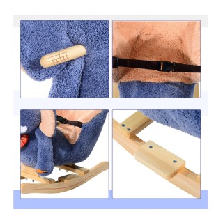 Λούτρινος Κουνιστός Ελέφαντας με Μουσική και Ξύλινη Βάση HOMCOM 330... Λούτρινος Κουνιστός Ελέφαντας με Μουσική και Ξύλινη Βάση HOMCOM 330...