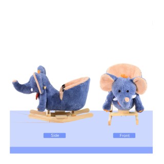 Λούτρινος Κουνιστός Ελέφαντας με Μουσική και Ξύλινη Βάση HOMCOM 330... Λούτρινος Κουνιστός Ελέφαντας με Μουσική και Ξύλινη Βάση HOMCOM 330...