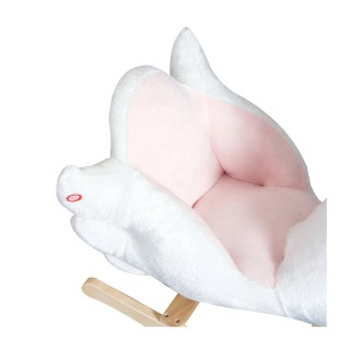 Λούτρινος Κουνιστός Κύκνος με Μουσική και Ξύλινη Βάση HOMCOM 330-08...