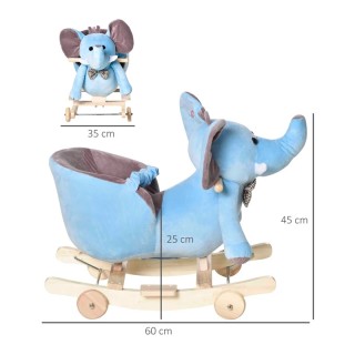 Λούτρινος Κουνιστός Ελέφαντας με Μουσική και Ξύλινη Βάση 2 σε 1 Χρώ... Λούτρινος Κουνιστός Ελέφαντας με Μουσική και Ξύλινη Βάση 2 σε 1 Χρώ...