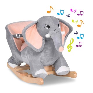 Λούτρινος Κουνιστός Ελέφαντας με Μουσική και Ξύλινη Βάση Bakaji 028... Λούτρινος Κουνιστός Ελέφαντας με Μουσική και Ξύλινη Βάση Bakaji 028...