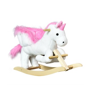 Λούτρινος Κουνιστός Μονόκερος με Μουσική και Ξύλινη Βάση HOMCOM 330... Λούτρινος Κουνιστός Μονόκερος με Μουσική και Ξύλινη Βάση HOMCOM 330...