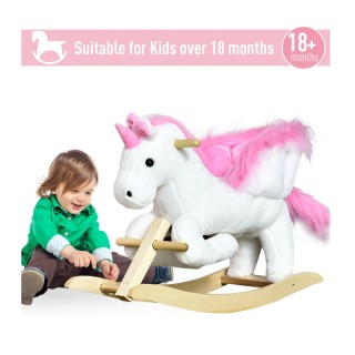 Λούτρινος Κουνιστός Μονόκερος με Μουσική και Ξύλινη Βάση HOMCOM 330... Λούτρινος Κουνιστός Μονόκερος με Μουσική και Ξύλινη Βάση HOMCOM 330...