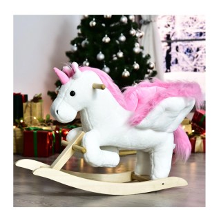 Λούτρινος Κουνιστός Μονόκερος με Μουσική και Ξύλινη Βάση HOMCOM 330... Λούτρινος Κουνιστός Μονόκερος με Μουσική και Ξύλινη Βάση HOMCOM 330...