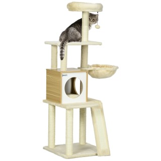 PawHut Cat Tree with House, Scratching Post for Cats, Perch and Sta... PawHut Cat Tree with House, Scratching Post for Cats, Perch and Sta...