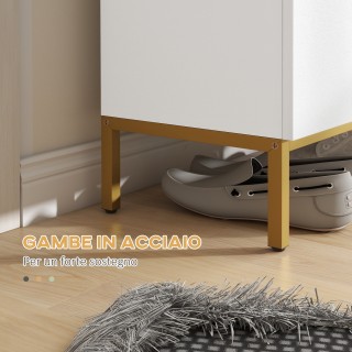 HOMCOM φορητή θήκη παπουτσιών για 15-20 ζευγάρια παπούτσια, ρυθμιζό...