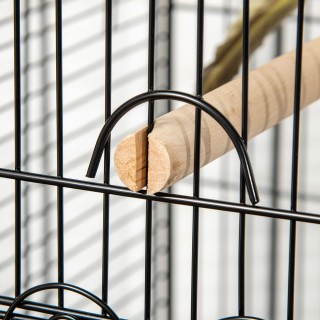 PawHut Bird and Canary Cage, Aviary με Μαύρες Μεταλλικές ρόδες 51x5... PawHut Bird and Canary Cage, Aviary με Μαύρες Μεταλλικές ρόδες 51x5...