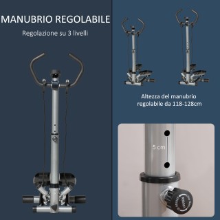 HOMCOM Stepper με ρυθμιζόμενο τιμόνι, οθόνη LCD και λαστιχάκια, 55x... HOMCOM Stepper με ρυθμιζόμενο τιμόνι, οθόνη LCD και λαστιχάκια, 55x...