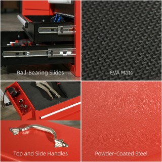 Τρόλεϊ εργαλείων DURHAND 2 σε 1 με αφαιρούμενο κουτί και ντουλάπι μ...