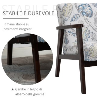 Καρέκλα HOMCOM για Πολυθρόνα σαλονιού με επένδυση με μπράτσα από ξύ... Καρέκλα HOMCOM για Πολυθρόνα σαλονιού με επένδυση με μπράτσα από ξύ...