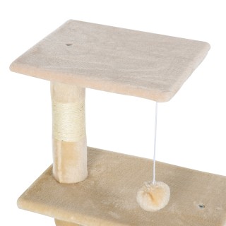 Ξύσιμο πόλος γάτας PawHut με ρείθρο και κοντάρια σε μπεζ σχοινί σιζ... Ξύσιμο πόλος γάτας PawHut με ρείθρο και κοντάρια σε μπεζ σχοινί σιζ...