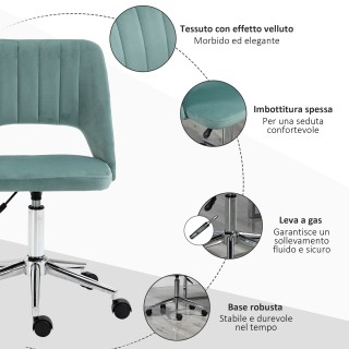 Εργονομική περιστρεφόμενη καρέκλα γραφείου Vinsetto με ταπετσαρία ρ... Εργονομική περιστρεφόμενη καρέκλα γραφείου Vinsetto με ταπετσαρία ρ...