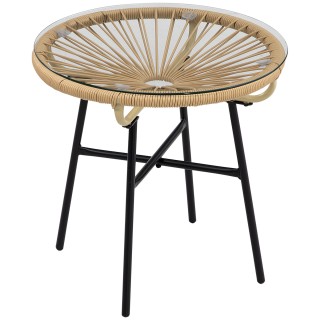 Τραπεζάκι Outsunny Garden PE Rattan and Glass, Στρογγυλό Τραπεζάκι ... Τραπεζάκι Outsunny Garden PE Rattan and Glass, Στρογγυλό Τραπεζάκι ...