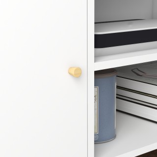 Έπιπλο τηλεόρασης HOMCOM 55 max με 2 ντουλάπια και 2 ανοιχτά ράφια,...