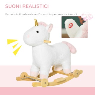 HOMCOM Rocking Horse - Λευκό 330-142