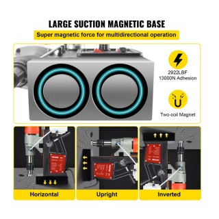 Μαγνητικό Δράπανο 1200 W VEVOR SYWGDCLZ1220V479UV2 Μαγνητικό Δράπανο 1200 W VEVOR SYWGDCLZ1220V479UV2