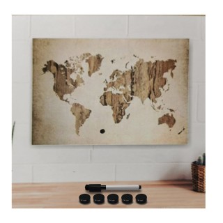 Μαγνητικός Πίνακας Ανακοινώσεων World Map 60 x 40 x 2 cm Bakaji 028...