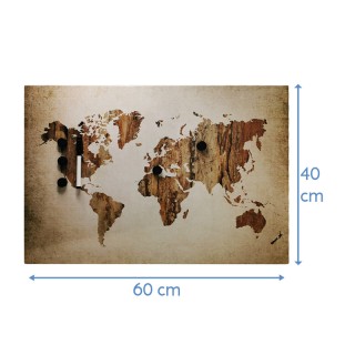 Μαγνητικός Πίνακας Ανακοινώσεων World Map 60 x 40 x 2 cm Bakaji 028...