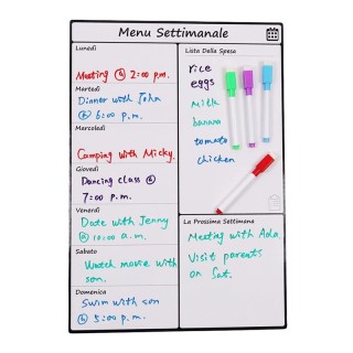 Μαγνητικός Πίνακας Μαρκαδόρου 43 x 30 x 0.07 cm Bakaji 02814544