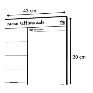 Μαγνητικός Πίνακας Μαρκαδόρου 43 x 30 x 0.07 cm Bakaji 02814544