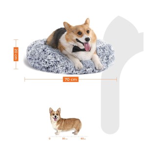 Μαξιλάρι - Κρεβάτι Κατοικίδιου 70 x 20 cm Χρώματος Γκρι Feandrea PG...