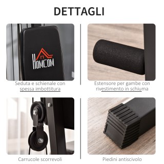 HOMCOM Fitness Station for Home and Professional Workout, Steel Mul... HOMCOM Fitness Station for Home and Professional Workout, Steel Mul...