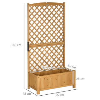 Outsunny φυτευτή εξωτερικού χώρου σε ξύλο ελάτης με υπερυψωμένο κάθ...