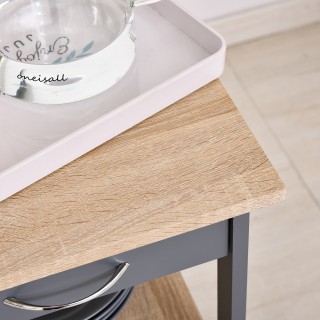 Καρότσι σερβιρίσματος κουζίνας HOMCOM με συρτάρι, 2 ράφια και αφαιρ...