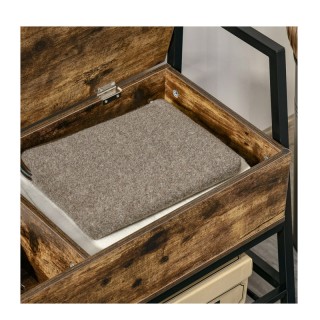 Μεταλλικός Πάγκος Αποθήκευσης Παπουτσιών με 1 Ράφι 90 x 37 x 60 cm ...