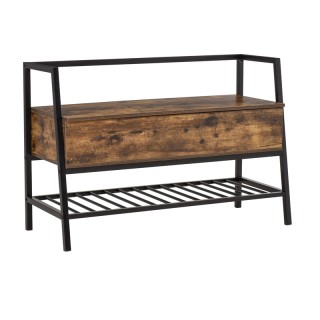 Μεταλλικός Πάγκος Αποθήκευσης Παπουτσιών με 1 Ράφι 90 x 37 x 60 cm ...