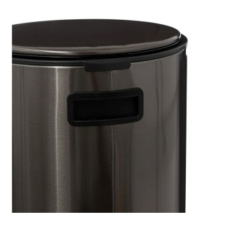 Μεταλλικός Κάδος Απορριμμάτων από Ανοξείδωτο Ατσάλι 30 Lt Black Ino...
